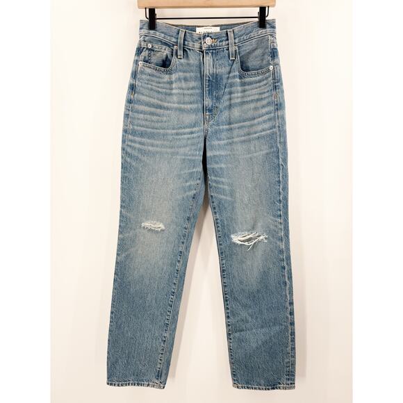 Slvrlake London Jeans SZ 27 NWT Shakedown Straight Leg Distress Denim High Waist - Picture 4 of 16